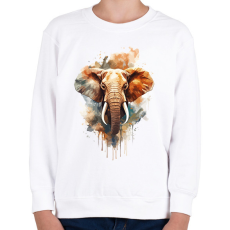 PRINTFASHION Elefánt  - Gyerek pulóver - Fehér