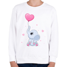 PRINTFASHION Elefánt - Gyerek pulóver - Fehér gyerek pulóver, kardigán