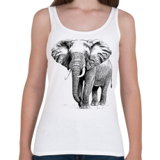 PRINTFASHION elefánt - Női atléta - Fehér