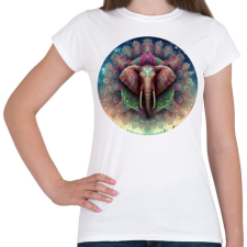 PRINTFASHION Elefánt - Női póló - Fehér női póló