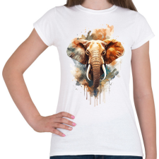 PRINTFASHION Elefánt  - Női póló - Fehér női póló