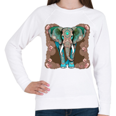 PRINTFASHION Elefánt - Női pulóver - Fehér