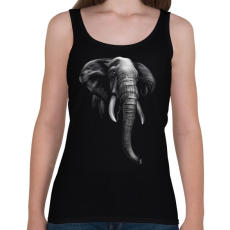 PRINTFASHION Elefánt portré - Női atléta - Fekete