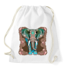 PRINTFASHION Elefánt - Sportzsák, Tornazsák - Fehér