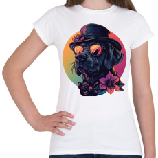 PRINTFASHION Elegáns Labrador - Női póló - Fehér