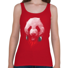 PRINTFASHION Elegáns panda  - Női atléta - Cseresznyepiros női trikó