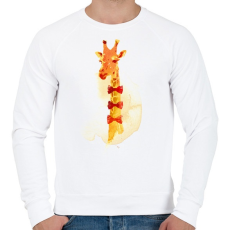 PRINTFASHION Elegant giraffe - Férfi pulóver - Fehér