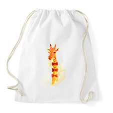 PRINTFASHION Elegant giraffe - Sportzsák, Tornazsák - Fehér tornazsák