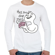 PRINTFASHION Elejtetted az agyad? - Férfi hosszú ujjú póló - Fehér