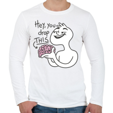 PRINTFASHION Elejtetted az agyad - Férfi hosszú ujjú póló - Fehér