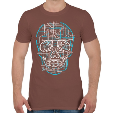 PRINTFASHION Elektrokoponya - Férfi póló - Mogyoróbarna férfi póló