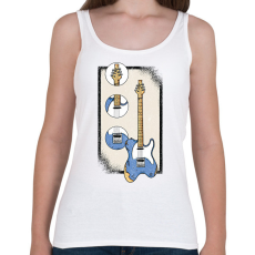 PRINTFASHION Elektromos gitár - Női atléta - Fehér