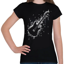 PRINTFASHION Elektromos gitár - Női póló - Fekete női póló