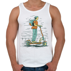 PRINTFASHION Elektromos roller - Férfi atléta - Fehér