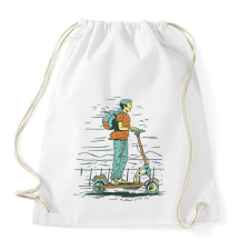 PRINTFASHION Elektromos roller - Sportzsák, Tornazsák - Fehér tornazsák