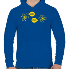 PRINTFASHION ELEKTRON - Férfi kapucnis pulóver - Királykék