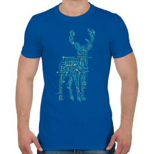 PRINTFASHION Elektroszarvas - Férfi póló - Királykék férfi póló