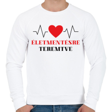 PRINTFASHION Életmentésre teremtve - Férfi pulóver - Fehér férfi pulóver, kardigán