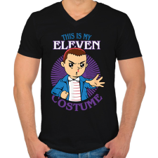 PRINTFASHION Eleven costume - Férfi V-nyakú póló - Fekete férfi póló