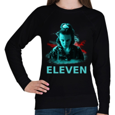 PRINTFASHION ELEVEN - Női pulóver - Fekete női pulóver, kardigán