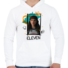 PRINTFASHION Eleven - Stranger Things - Férfi kapucnis pulóver - Fehér férfi pulóver, kardigán