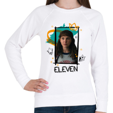 PRINTFASHION Eleven - Stranger Things - Női pulóver - Fehér