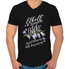 PRINTFASHION Elkelt a szezon ékköve! Lánybúcsú - Férfi V-nyakú póló - Fekete
