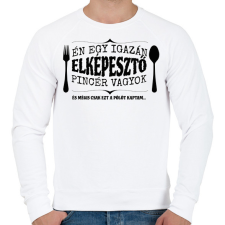 PRINTFASHION Elképesztő pincér - Férfi pulóver - Fehér férfi pulóver, kardigán