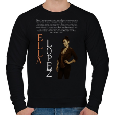 PRINTFASHION ELLA LOPEZ - Férfi pulóver - Fekete férfi pulóver, kardigán