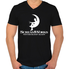 PRINTFASHION elm - Férfi V-nyakú póló - Fekete