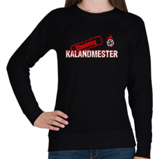 PRINTFASHION Elmebeteg Kalandmester - Női pulóver - Fekete