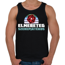PRINTFASHION Elmebeteg szerepjátékos - Férfi atléta - Fekete atléta, trikó