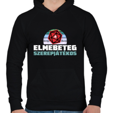 PRINTFASHION Elmebeteg szerepjátékos - Férfi kapucnis pulóver - Fekete férfi pulóver, kardigán