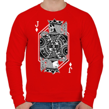 PRINTFASHION Elmúlás - Férfi pulóver - Piros férfi pulóver, kardigán