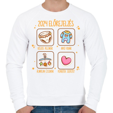 PRINTFASHION Előrejelzés évszámmal - Férfi pulóver - Fehér férfi pulóver, kardigán