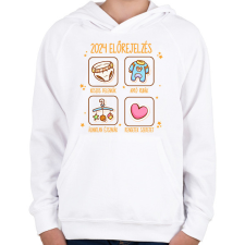 PRINTFASHION Előrejelzés évszámmal - Gyerek kapucnis pulóver - Fehér gyerek pulóver, kardigán