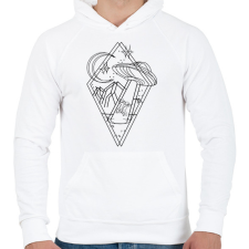 PRINTFASHION Elrablás - Férfi kapucnis pulóver - Fehér férfi pulóver, kardigán