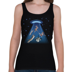 PRINTFASHION Elrabolt cicák - Női atléta - Fekete