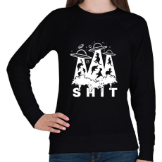 PRINTFASHION Elrabolt dínók - Női pulóver - Fekete