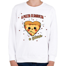 PRINTFASHION Elrabolta a szívem - Gyerek pulóver - Fehér gyerek pulóver, kardigán