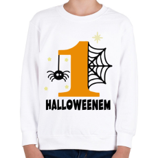 PRINTFASHION Első Halloweenem - Gyerek pulóver - Fehér