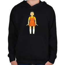 PRINTFASHION Első játék - Squid Game - Gyerek kapucnis pulóver - Fekete gyerek pulóver, kardigán