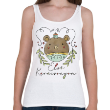 PRINTFASHION Első karácsonyom - Női atléta - Fehér női trikó