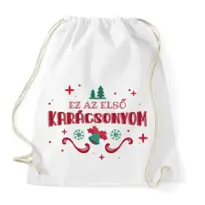 PRINTFASHION Első Karácsonyom - Sportzsák, Tornazsák - Fehér tornazsák