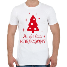 PRINTFASHION Első közös karácsony - Férfi póló - Fehér