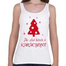 PRINTFASHION Első közös karácsony - Női atléta - Fehér