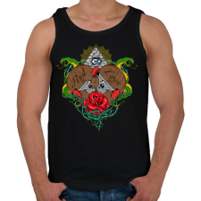 PRINTFASHION Első szerelem  - Férfi atléta - Fekete atléta, trikó