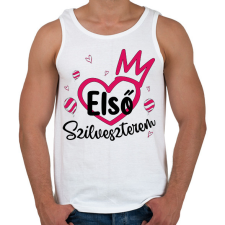 PRINTFASHION Első szilveszterem - Férfi atléta - Fehér atléta, trikó