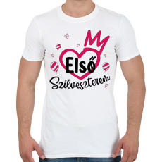 PRINTFASHION Első szilveszterem - Férfi póló - Fehér