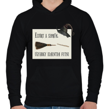 PRINTFASHION Eltört a seprűm, úgyhogy elmentem futni - Férfi kapucnis pulóver - Fekete női pulóver, kardigán